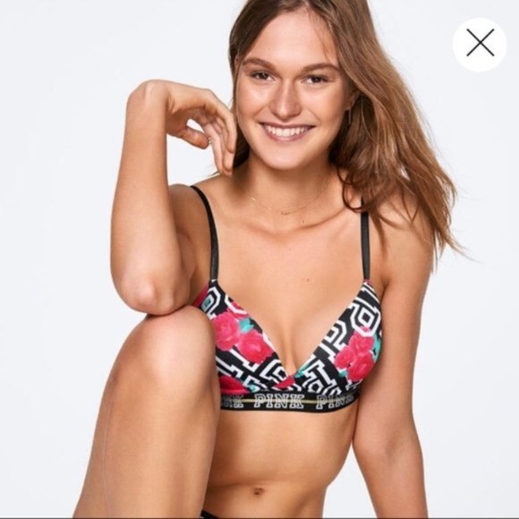 PINK Victoria's Secret Other - VS Pink Wear Everywhere Floral Print T-shirt Bra